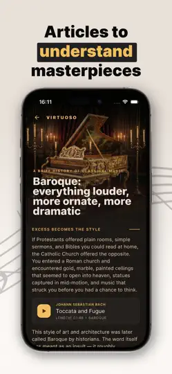 Screenshot von Virtuoso Classical Music Guide auf dem iPhone 2