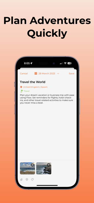 Flow: Travel Journal & Map Screenshot 2 of 7