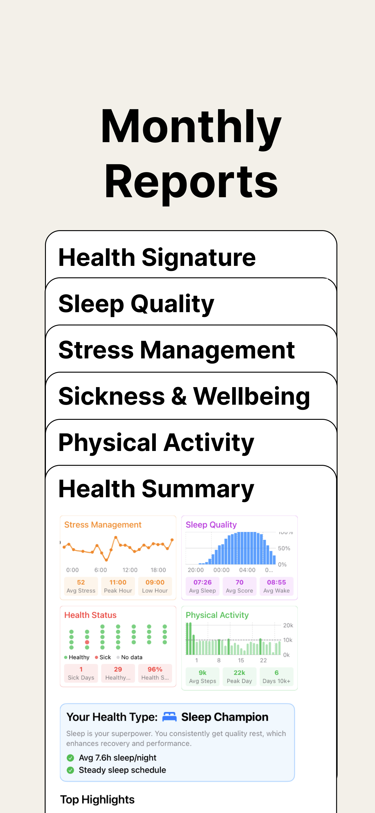 Sam Health: Self-Improvement