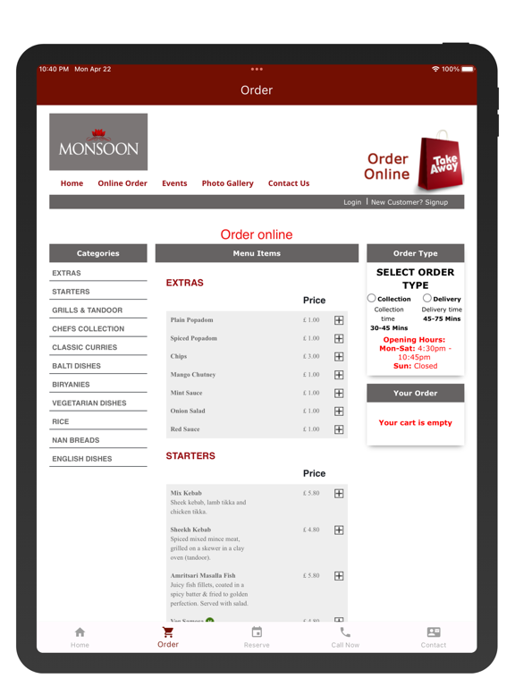 Screenshot #5 pour Monsoon Restaurant