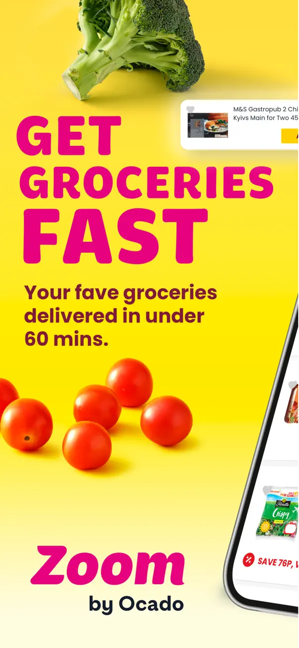 Screenshot #1 pour Zoom by Ocado | Food Delivery