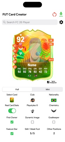 UT 26 Card Creator Screenshot 1 of 4