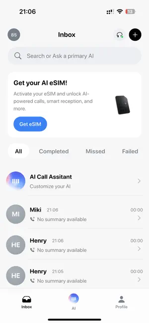Primary: AI eSIM Business Line screenshot 4