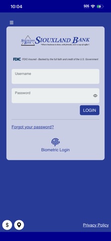 Siouxland Bank Mobile app screenshot