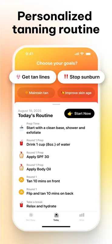 SunRay Tanning Planner App screenshot 2 of 6