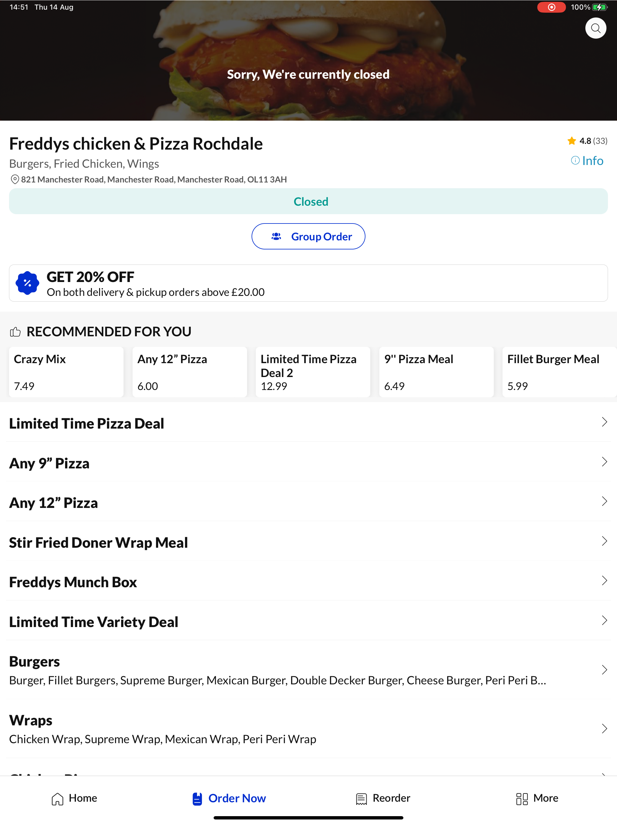 Freddys chicken&Pizza Rochdale screenshot 6