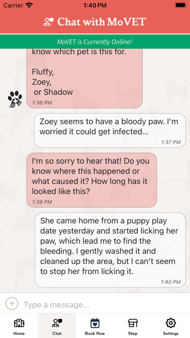 MoVET Pet Care Screenshot