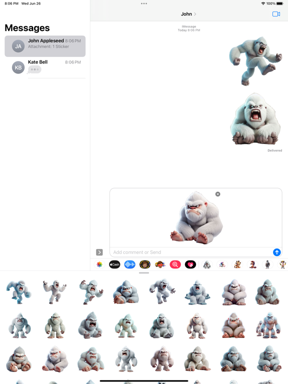 Screenshot #6 pour Angry Yeti Stickers