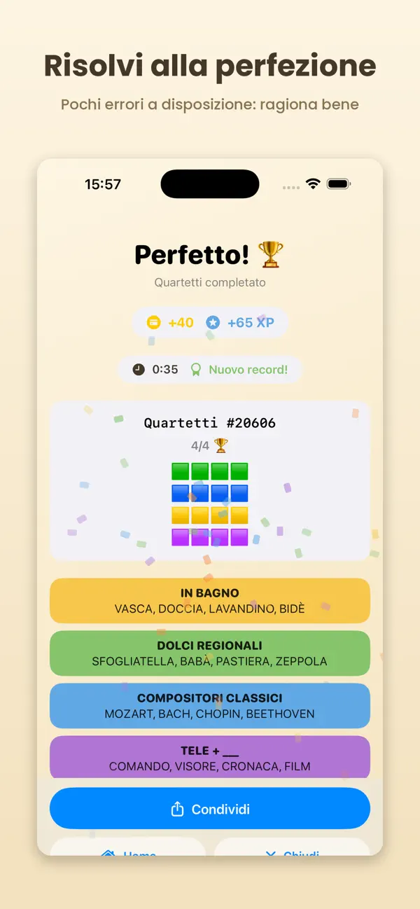 Schermata 3 di Quartetti