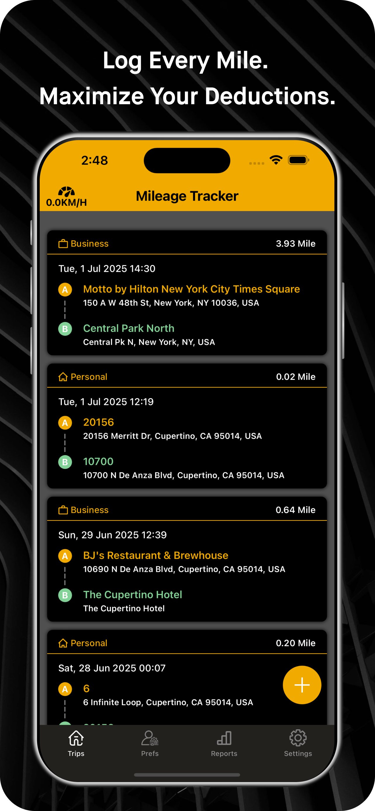 Trip Mileage Tracker