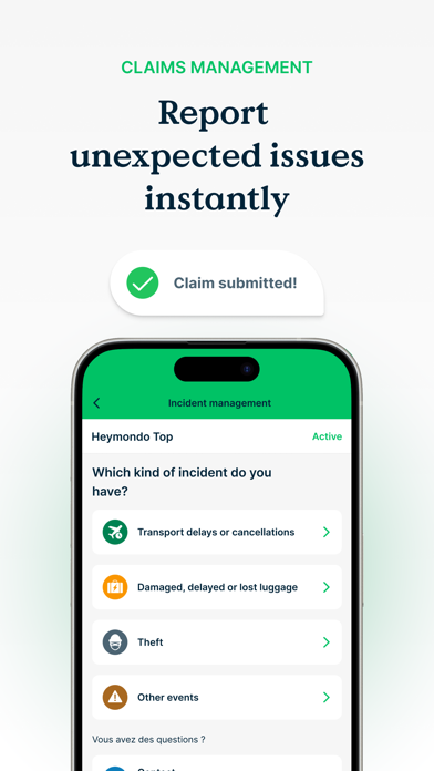 Heymondo - Travel insurance iPhone screenshot
