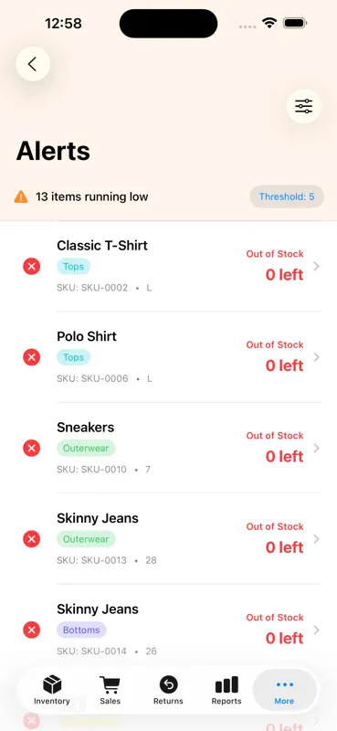 Vestry: Clothing Inventory Pro screenshot 6 of 10