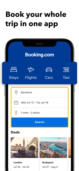 Booking.com : capture d’écran 1 sur 9