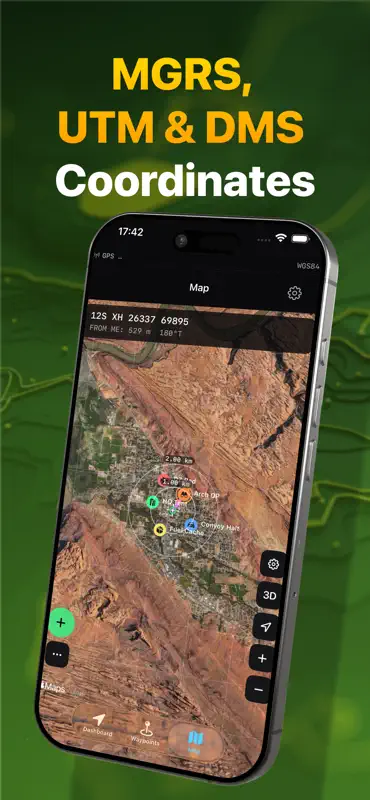 Mil GPS - MGRS UTM Compass screenshot 1 of 6