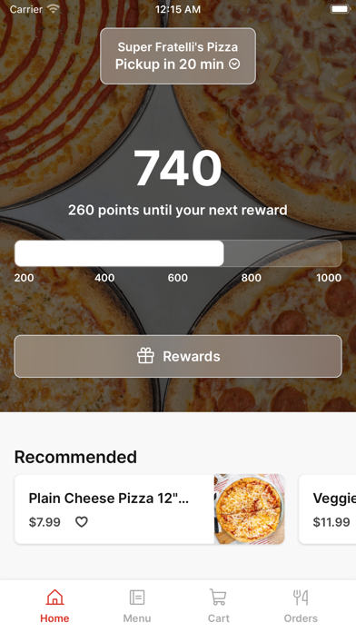 Super Fratelli's Pizza iPhone screenshot 1 - Food & Drink app