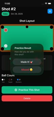 Billiard Shot Tracker Screenshot 2 of 5