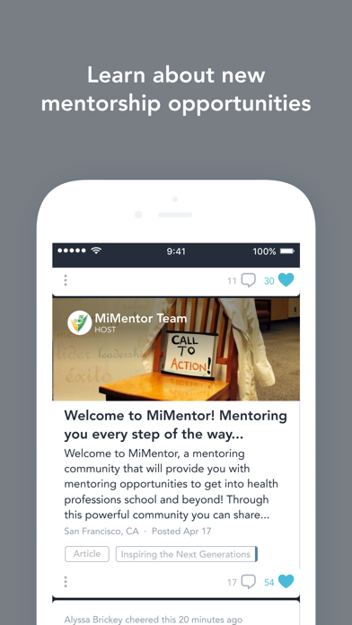 MiMentor iPhone screenshot 2 - Social Networking app