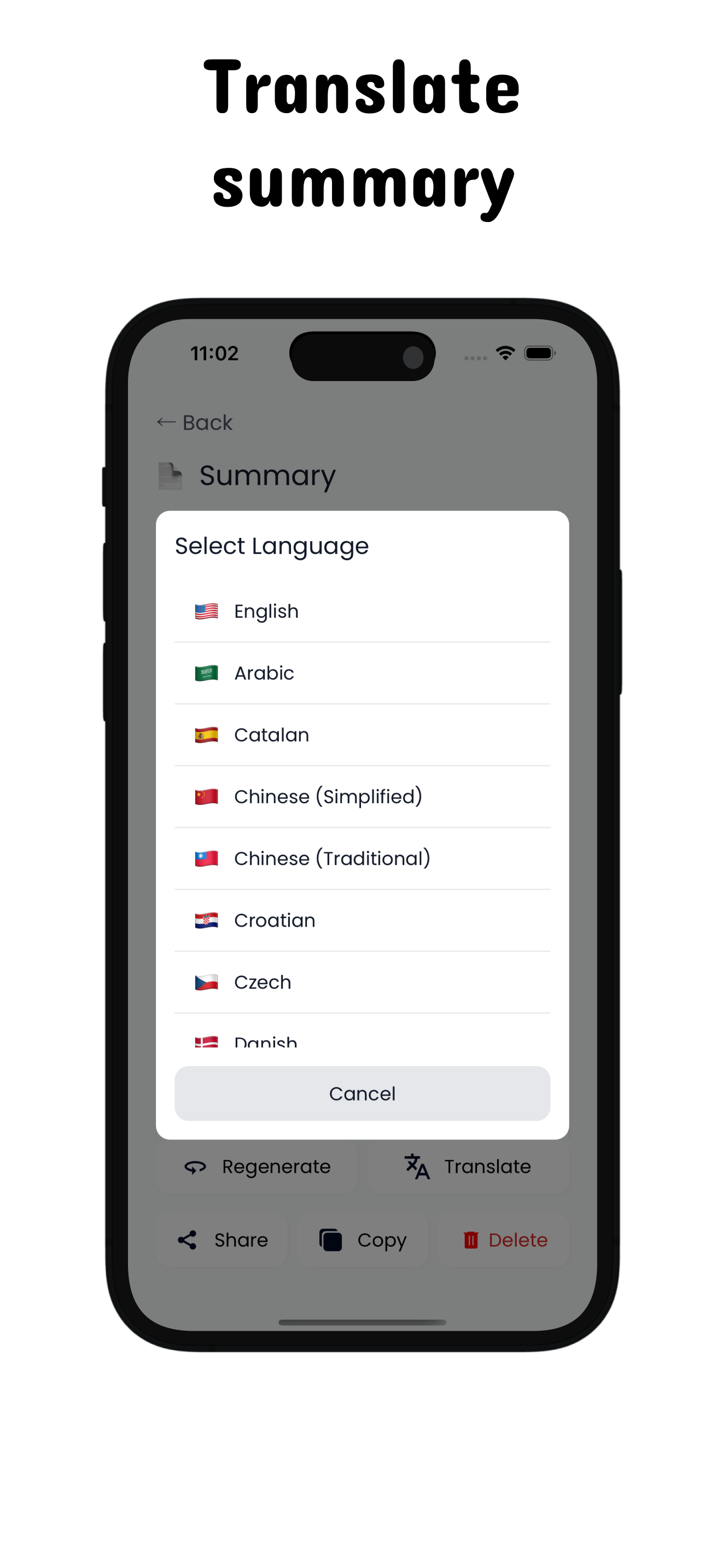 summary app - summarise ai