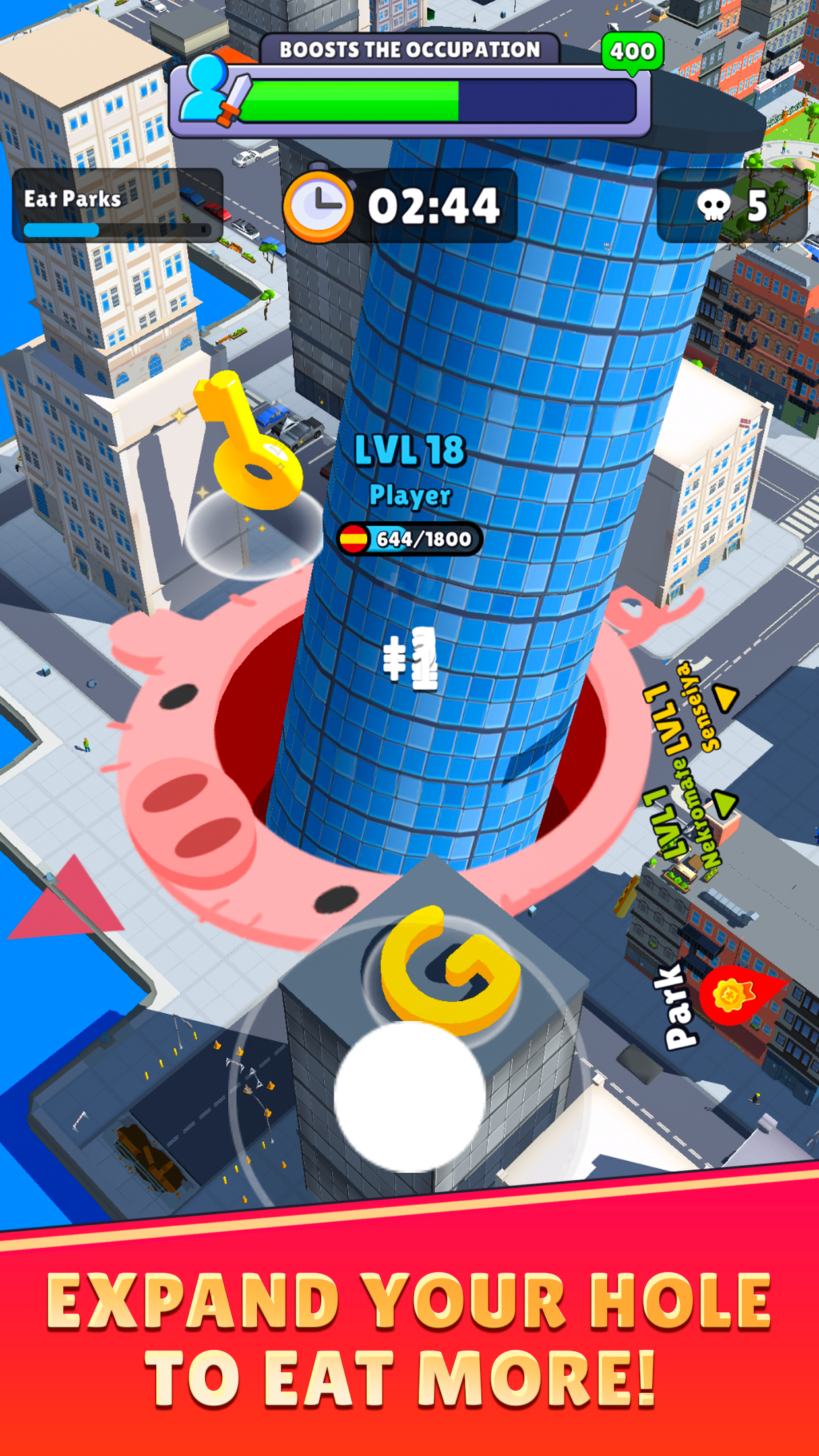 Hole.io screenshot 2