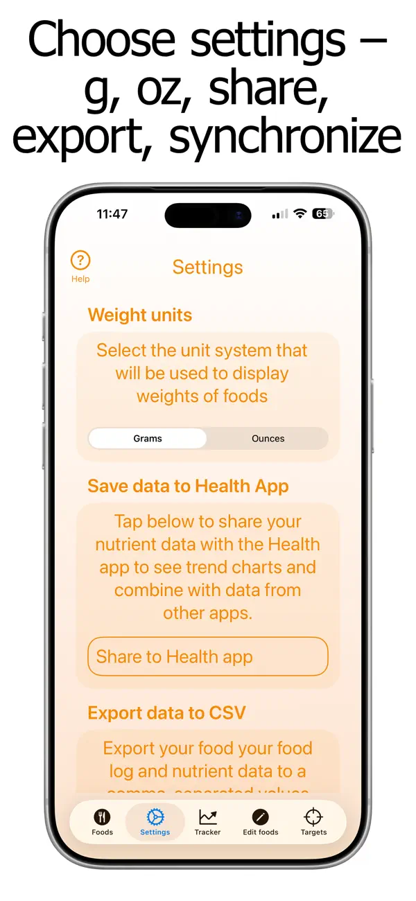 Screenshot #2 pour Carb Counter and Tracker