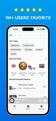 Radio FM: Local Radio Stations iPhone screenshot