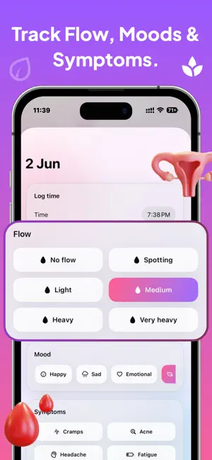 Lunari: Period Tracker screenshot 4