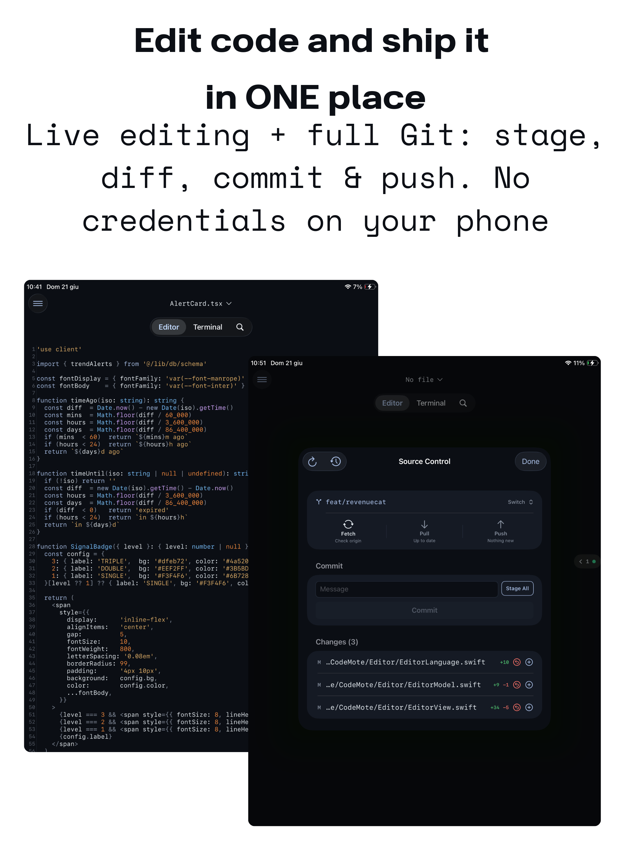 CodeMote: Code from Anywhere