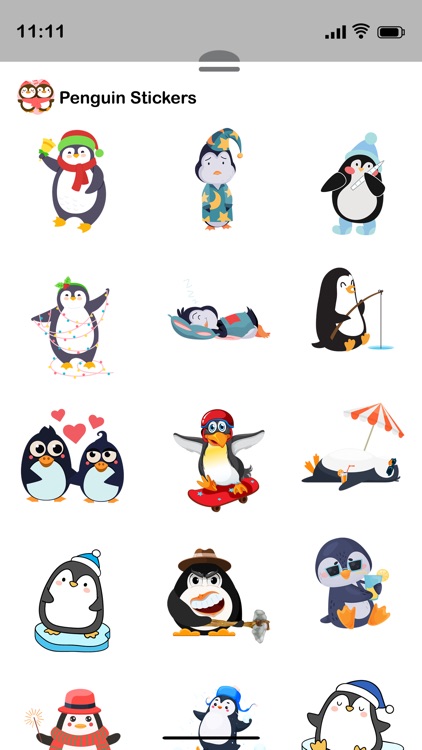 Penguin Stickers for iMessage screenshot-3
