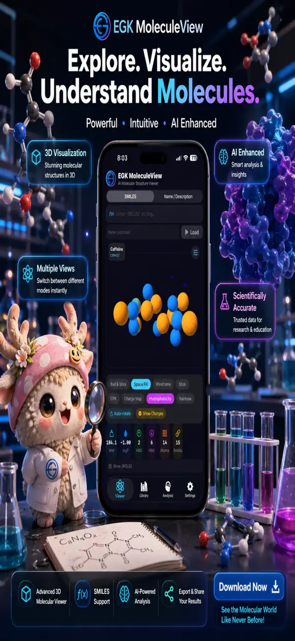 Screenshot #2 pour EGK MoleculeView AI