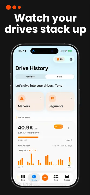 Open Road: Drive Tracker GPS screenshot 7 of 8