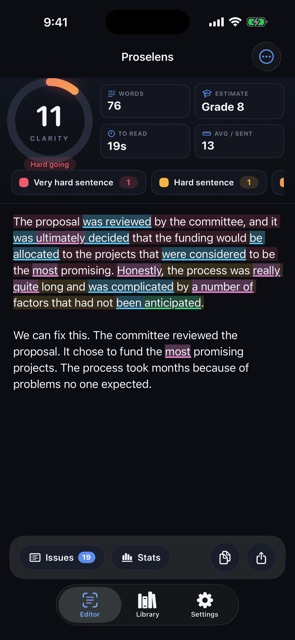 Proselens screenshot 1