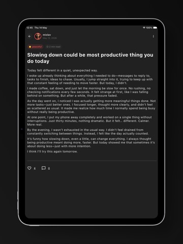 Blogspace - Journal & diary iPad screenshot