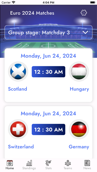 Euro28: European Football Live Screenshot