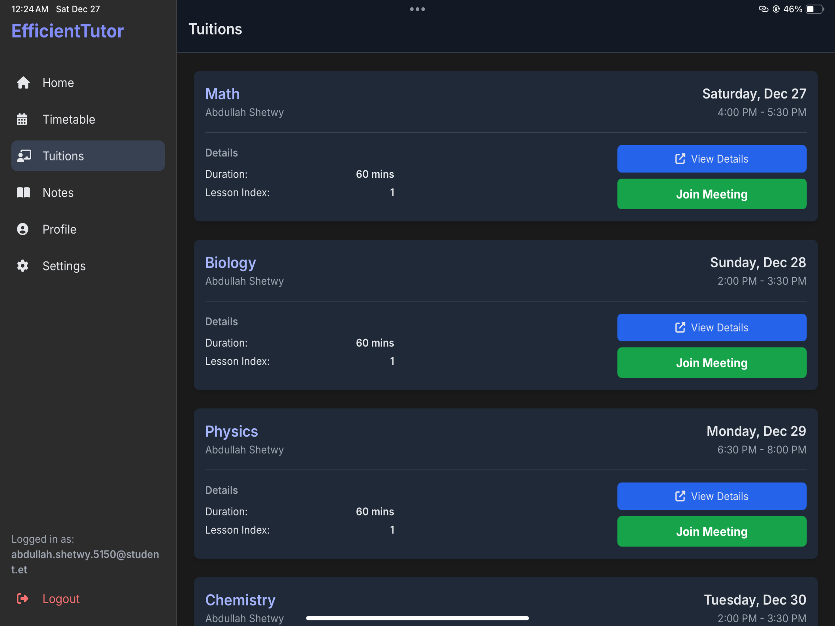 EfficientTutor screenshot 7
