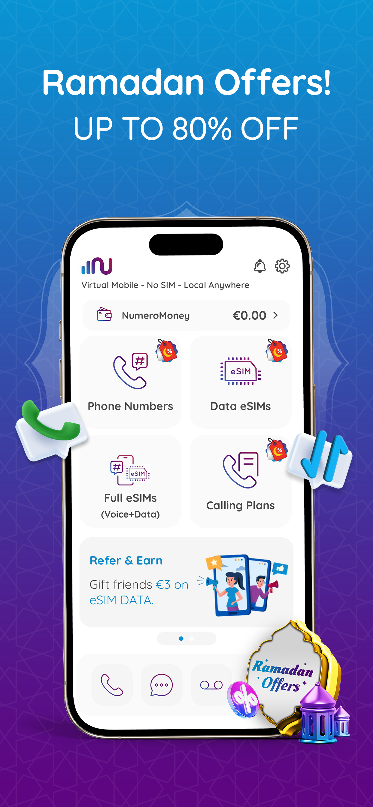 Numero: Travel eSIM & Numbers