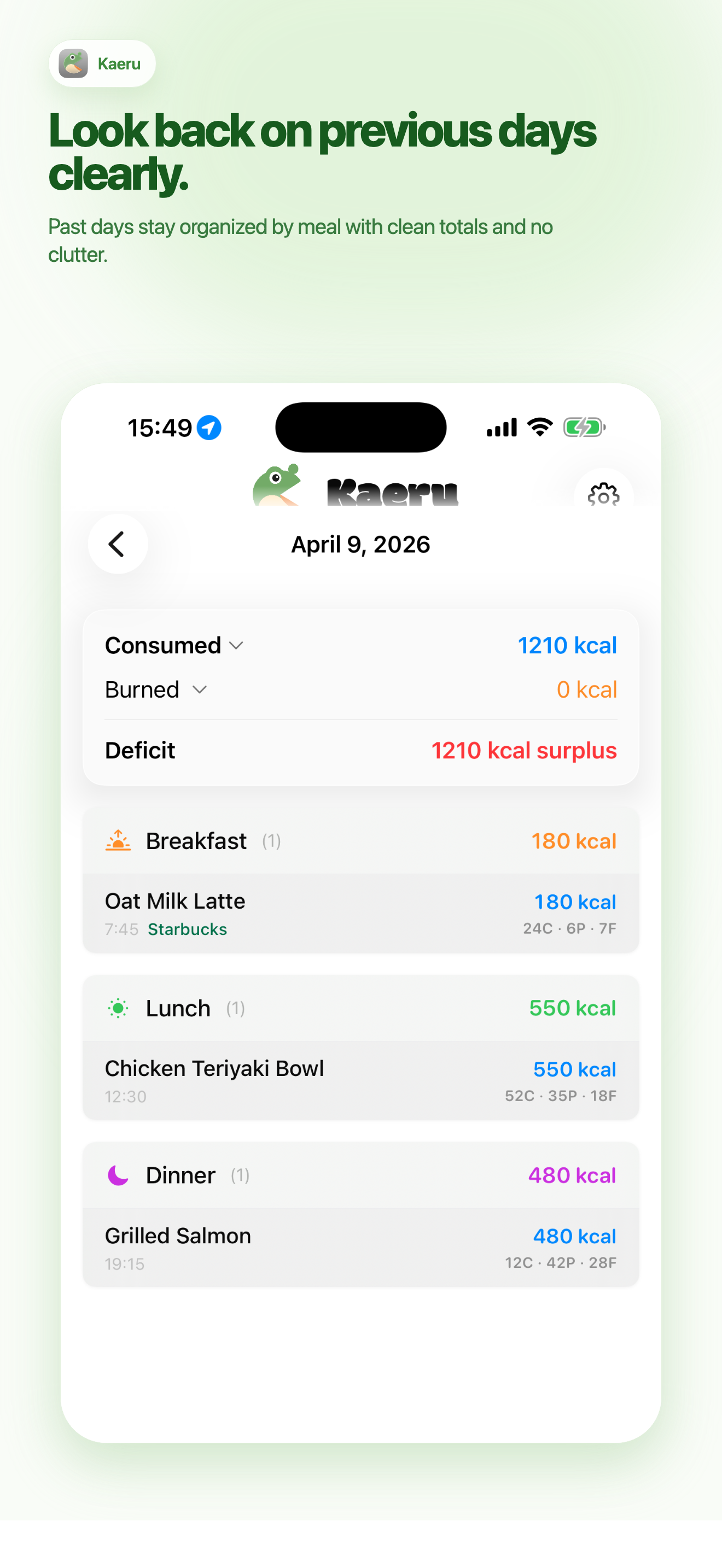 Kaeru – AI Calorie Tracking