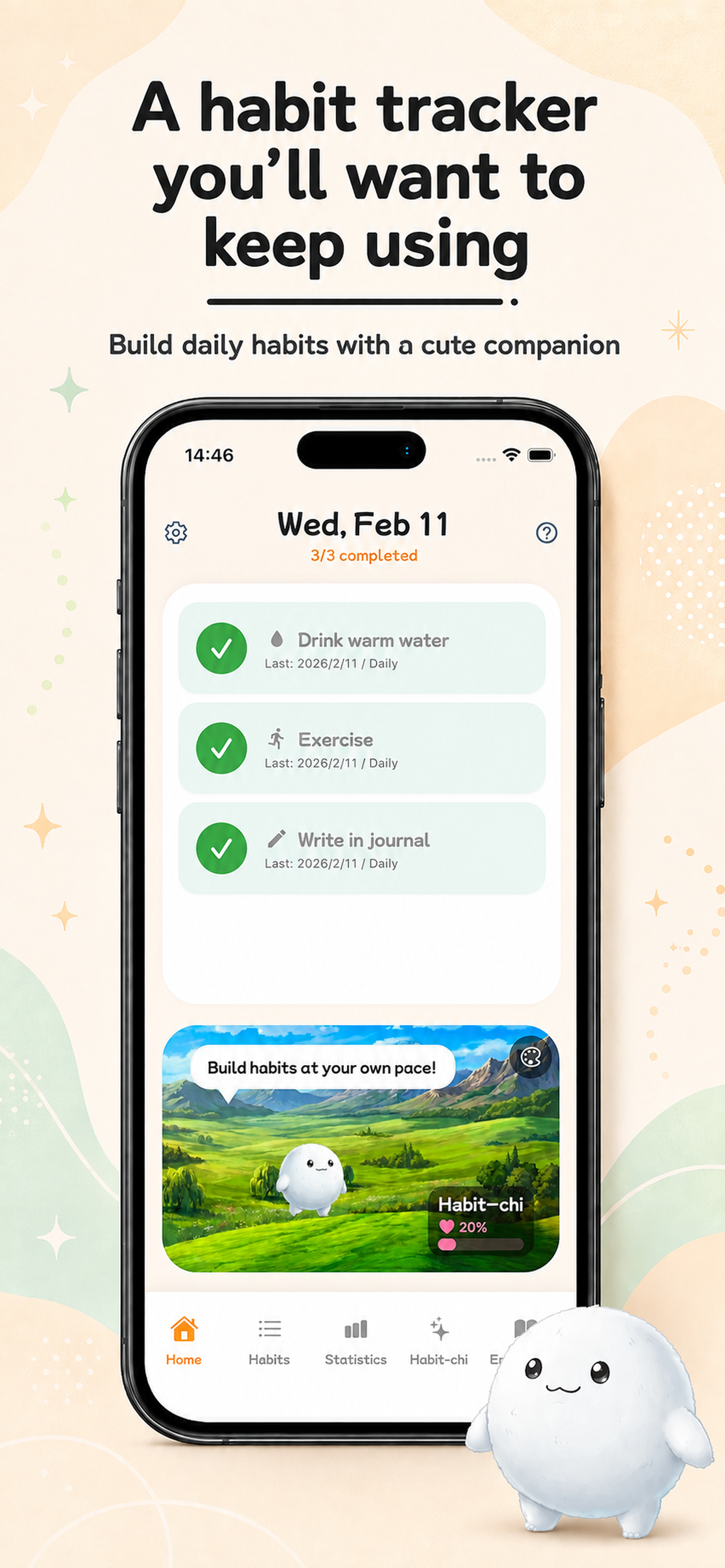 Habit-chi: Cute Habit Tracker screenshot 2
