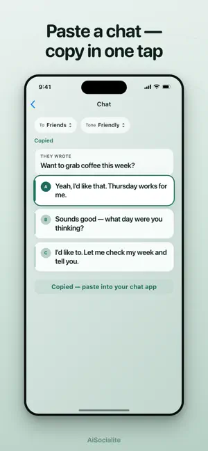 AiSocialite: Reply Coach screenshot 2