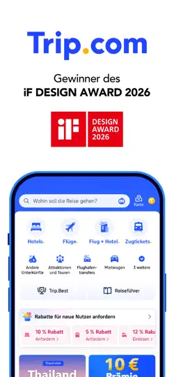 Screenshot von Trip.com: Flug, Hotel & Zug auf dem iPhone 1