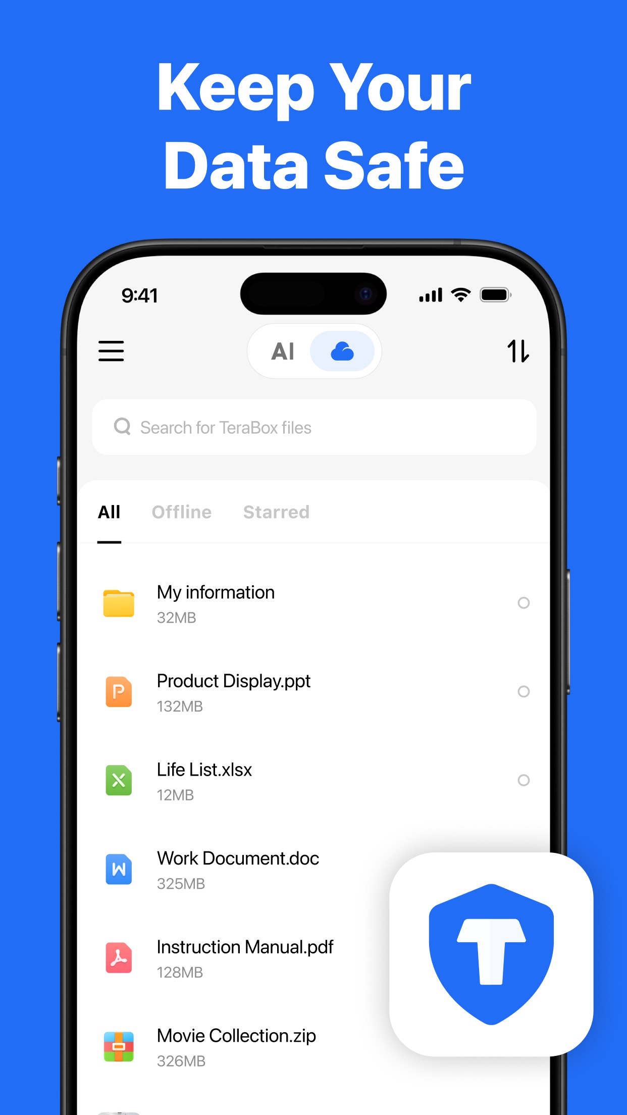 Screenshot 2 of TeraBox: 1TB Cloud & AI Space