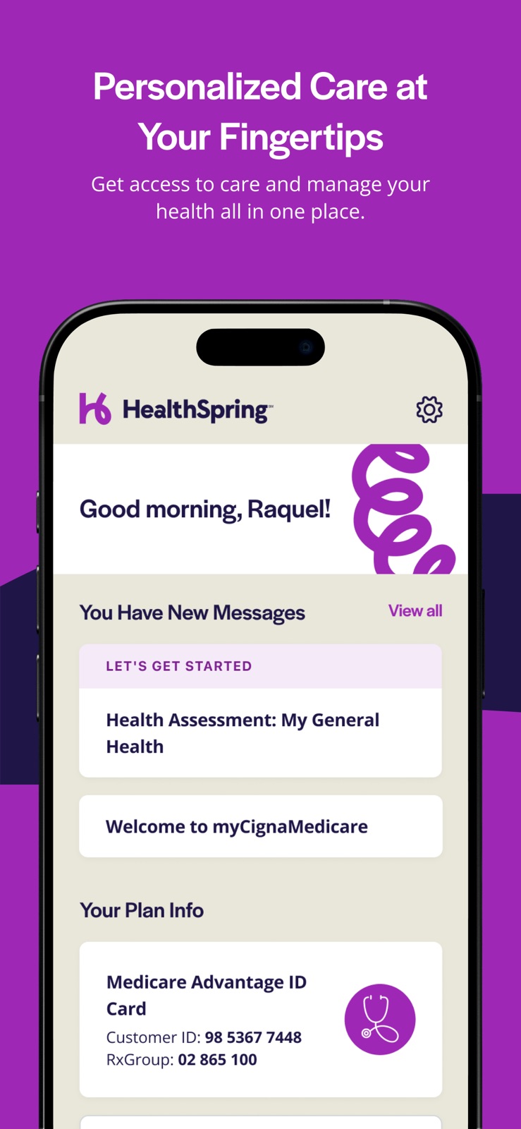 myHealthSpring iphone screenshot 2