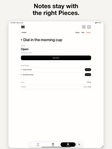 Hoblio: Hobby Shelf iPad screenshot