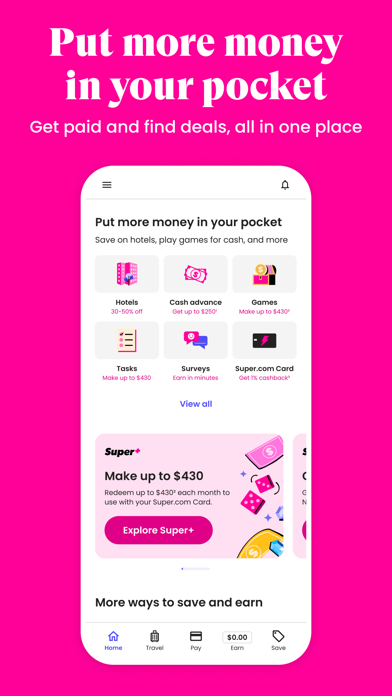 Screenshot #2 pour Super.com - Save, Earn, Travel