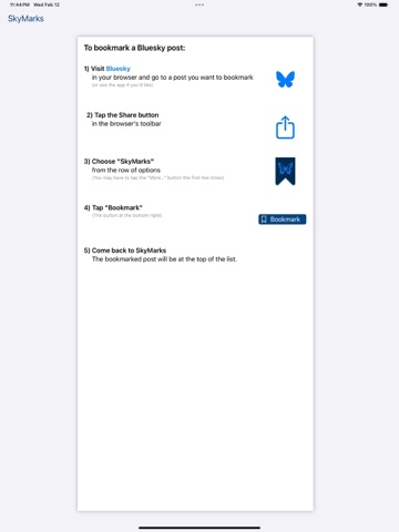 SkyMarks iPad screenshot