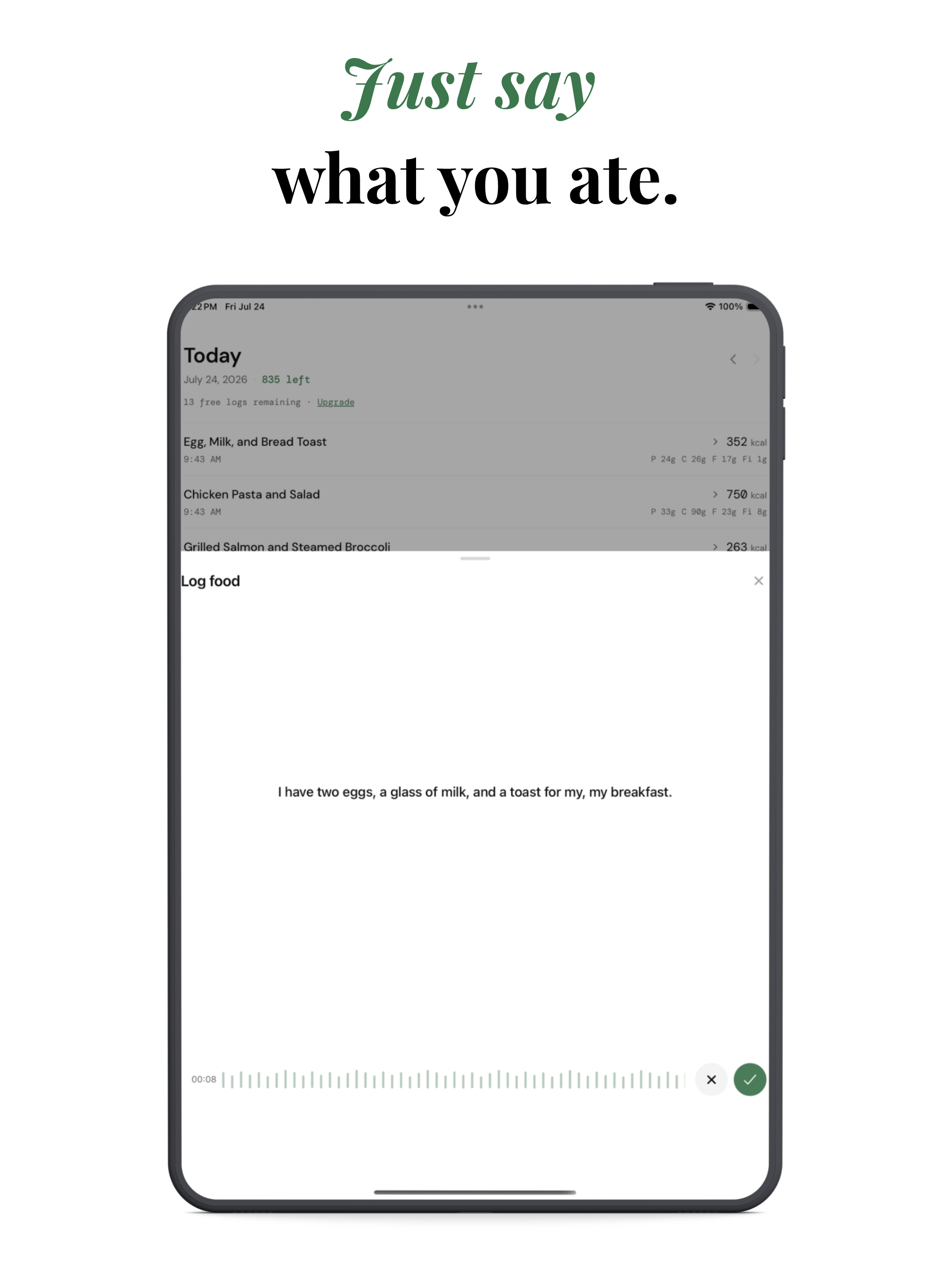 BitePad: Voice Calorie Tracker screenshot 8