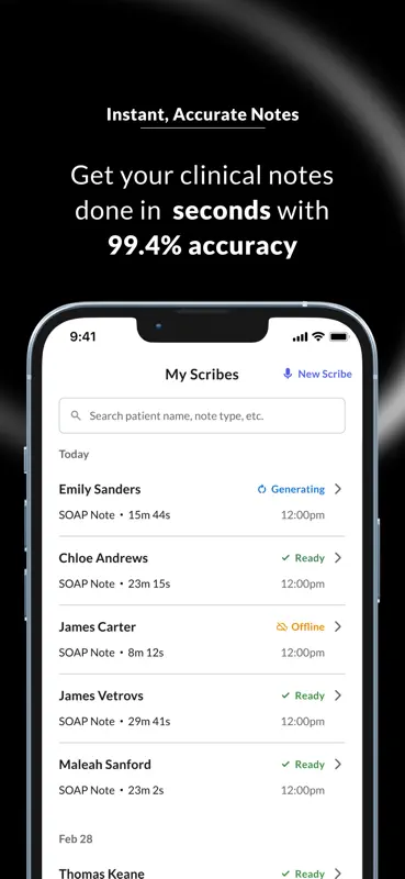 Commure - AI Medical Scribe screenshot 2 of 6
