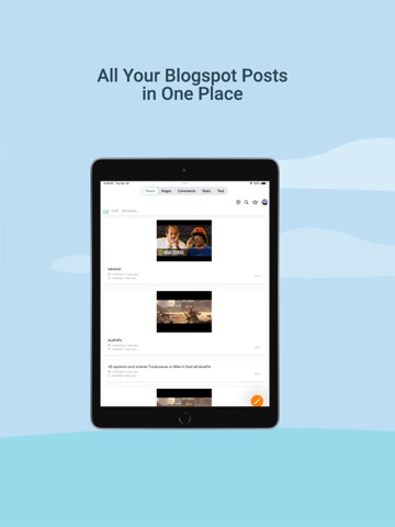 Blogspot for Google Blogger iPad screenshot