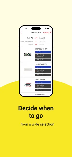 Terminal 1 Seremban Mobile screenshot 2