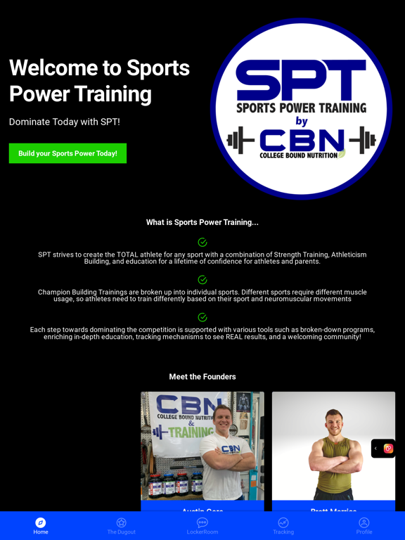 Sports Power Training iPad screenshot 1 - Sports app
