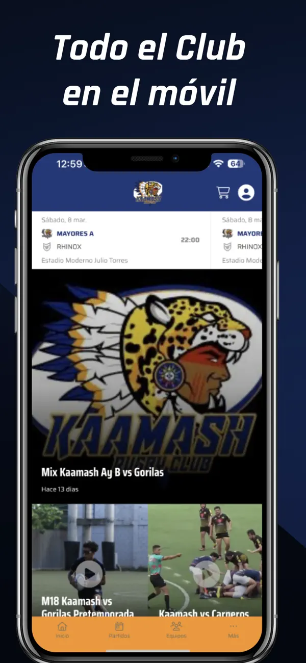 Screenshot #1 pour Kaamash Rugby Club